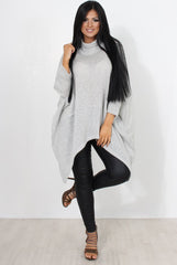Rosane Grey Cowl Neck Jumper