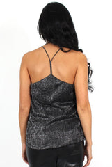 Kimora Black Tie Neck Top