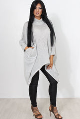 Rosane Grey Cowl Neck Jumper
