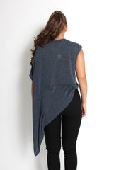 Leelee Grey Asymmetric Top