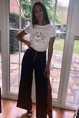 White Hand Heart Graphic T Shirt - Luana