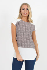 Pink and Black Zig Zag Patterend Tee - Jayla