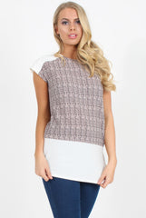 Pink and Black Zig Zag Patterend Tee - Jayla