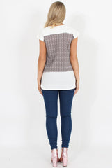 Pink and Black Zig Zag Patterend Tee - Jayla