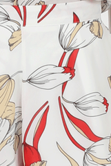 White Floral High Waisted Shorts - Trixie