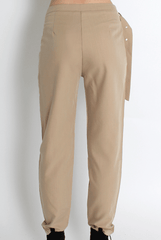 Jeannette Beige Cigarette Trousers