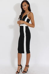 Black & White Panelled Midi Dress - Unity