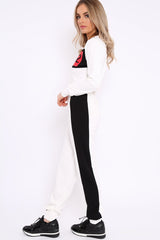 White And Black USA Side Stripe Tracksuit - Simmy