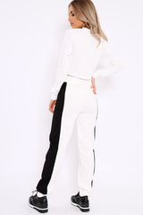 White And Black USA Side Stripe Tracksuit - Simmy