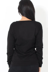 Black Flawless Slogan Sweatshirt- Venessa