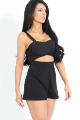Veronica Black Cut Out Playsuit