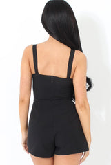 Veronica Black Cut Out Playsuit
