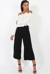 White Off Shoulder Crop Top - Violetta