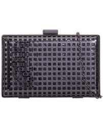 Glitter Grid Box Clutch Bag - Verity
