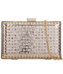 Glitter Grid Box Clutch Bag - Verity