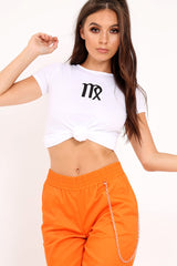 White Virgo Star Sign T-Shirt - Adalee