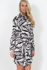 Dolly White Print Shirt Dress