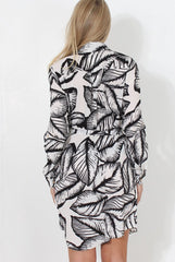 Dolly White Print Shirt Dress