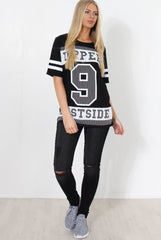 Vixon Black Slogan Tshirt