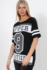 Vixon Black Slogan Tshirt