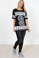 Vixon Black Slogan Tshirt