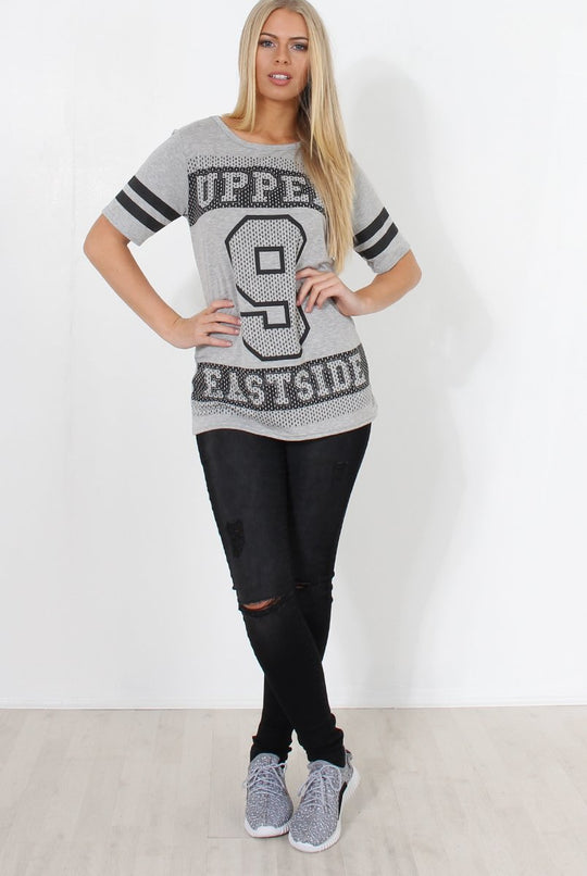 Vixon Grey Slogan Tshirt