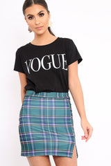 Black Vogue Slogan Top - Birda