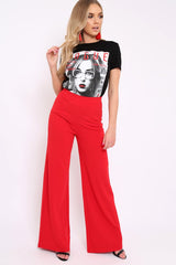 Black Vogue Slogan T-shirt - Alana