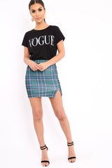 Black Vogue Slogan Top - Birda