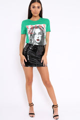 Green Vogue Slogan T-shirt - Alana