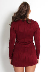 Gracie Purple Tie Front Mini Dress