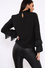 Black Tassel Blouse - Wallis