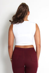 Cami White Crop Top
