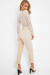 White Gold Sequin Plunge Bodysuit - Dreah