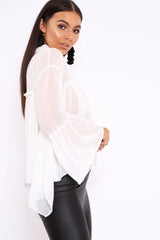 White Sheer Blouse - Viona