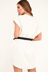 White Gold Vogue Slogan Oversized T-shirt - Breah