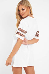 White Leopard Ladies Unite Slogan T-Shirt - Kayzlee