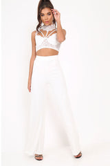 White Lace Choker Bralet - Mozell