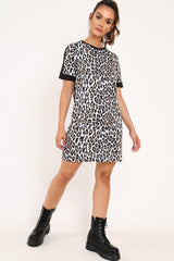 White Leopard Shift Dress - Habiba