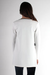 Leia White Zip Jacket