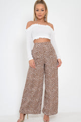 White Ribbed Frill Bardot Crop Top - Cassidy