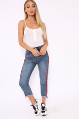 White Ribbed Popper Front Bodysuit - Baylee