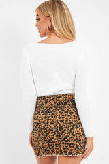 White Twist Front Knit Jumper - Pollyanna