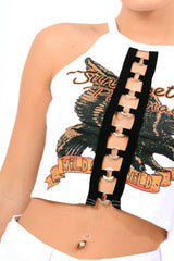 White Wild Child Cropped Tee - Rumi