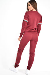 Wine Love Slogan Tape Loungewear Set - Kaisy