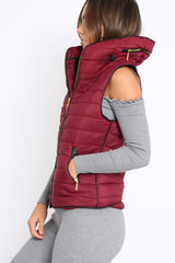 Wine Padded Gilet - Ariella