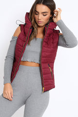 Wine Padded Gilet - Ariella