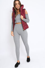 Wine Padded Gilet - Ariella