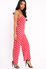 Red Polka Dot Jumpsuit - Witney