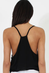 Black Embroidered Crop Top - Wren